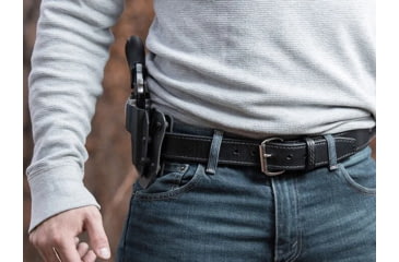 Image of Bigfoot Gun Belts Gun Belt 14oz - 34 Inch - Black - Stainless Steel - GB14-34-BL-SS