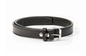 Image of Bigfoot Gun Belts Untamed Series 1.5in Wide Leather 14oz Gun Belt w/ No Core - Men's, 34in, Black, Stainless Steel Buckle, GB14-34-BL-SS