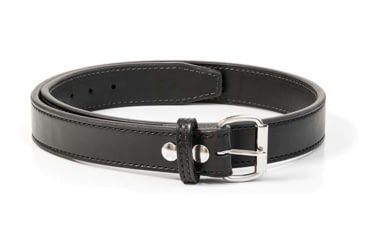Image of Bigfoot Gun Belts Untamed Series 1.5 Wide Leather 14 Oz Gun Belt - No Core, 42 Inch, Stainless Steel, Black, GB14-42-BL-SS