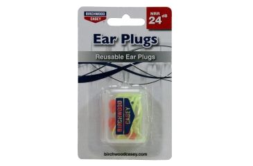 Image of Birchwood Casey Reusable NRR27db Ear Plugs With Cord And Case, BC-43311