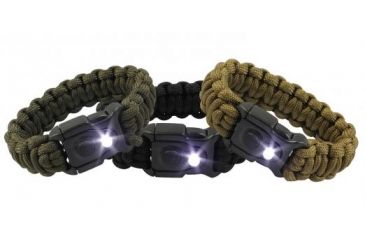 Image of Bison Designs BUKaLITE Survival Bracelet-White LED-Black-Small