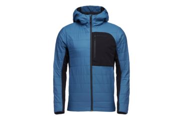 Image of Black Diamond Aspect Wool Hoodie - Men's, Astral Blue-Black, Large, AP7460409035LRG1