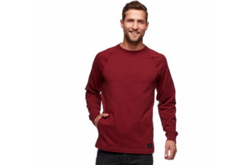Image of Black Diamond Basis Crew - Mens, Dark Crimson Heather, Medium, AP7523206029MED1