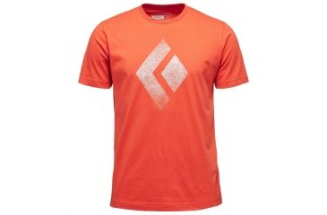 Image of Black Diamond Chalked Up Logo Mens Short Sleeve Tee Shirt, Picante, Small, APUO95813SML1