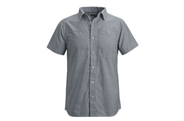 Image of Black Diamond Chambray Modernist Short Sleeve Shirt - Men's-Pewter-Small