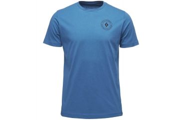 Image of Black Diamond Circle Logo Mens Short Sleeve Tee Shirt, Denim, Medium, APY6GI427MED1