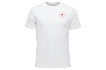 Image of Black Diamond Circle Logo Mens Short Sleeve Tee Shirt, White, Large, APY6GI100LRG1