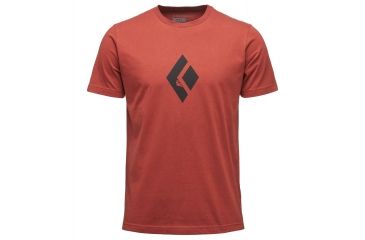 Image of Black Diamond Climb Icon Logo Mens Short Sleeve Tee Shirt, Brick, Small, APM3QN605SML1