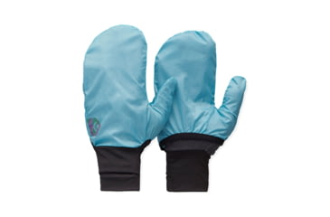 Image of Black Diamond Deploy Wind Hood Gloves, Carbon/Glacier, Large, BD8017429642LRG1