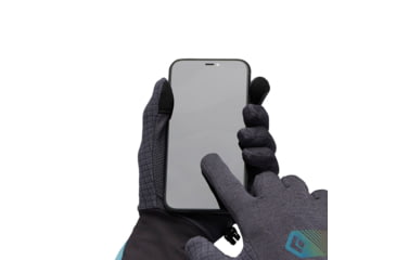 Image of Black Diamond Deploy Wind Hood Gloves, Carbon/Glacier, Large, BD8017429642LRG1