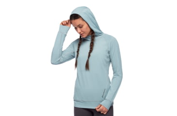Image of Black Diamond LS Alpenglohoody - Womens, Blue Ash, Extra Large, AP7520804006XLG1