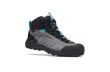 Image of Black Diamond Missn Leather Mid WP Approach Shoes - Womens, Steel Grey/Costal Blue, 10, BD58002793751001