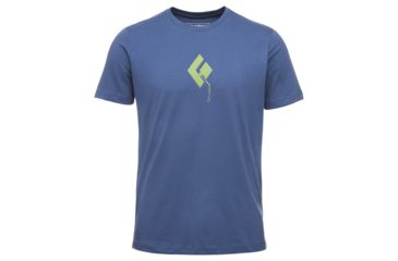 Image of Black Diamond Placement Short Sleeve Tee Shirts - Mens, Ink Blue, Large, APX9ZQ421LRG1