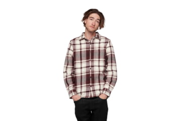Image of Black Diamond Project Heavy Flannel - Mens, Burgundy/Off White Plaid, Extra Large, AP7440649517XLG1