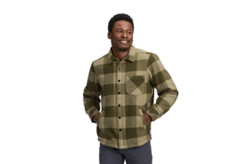 Image of Black Diamond Project Heavy Flannel - Mens, Dark Moss/Pine Smoke, Medium, AP7440659722MED1