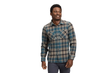 Image of Black Diamond Project Heavy Flannel - Mens, Midnight Blue/Charcoal Plaid, Medium, AP7440649720MED1