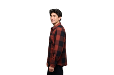 Image of Black Diamond Project Lined Flannel - Mens, Iron Red/Black, Medium, AP7440659633MED1