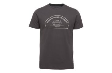 Image of Black Diamond Rock Van Short Sleeve T-Shirt - Mens, Smoke, Medium, APD34M022MED1
