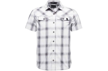 Image of Black Diamond Short Sleeve Benchmark Shirt - Men's, Small, Alloy/Captain/Anthracite Plaid, AP7530039000SML1