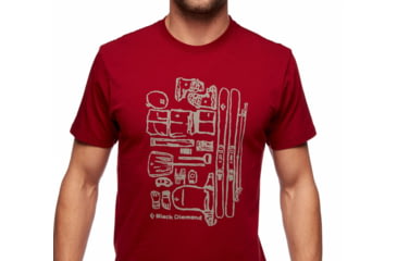 Image of Black Diamond Ski Gear Tee - Mens, Dark Crimson, Extra Small, AP7300746003XSM1