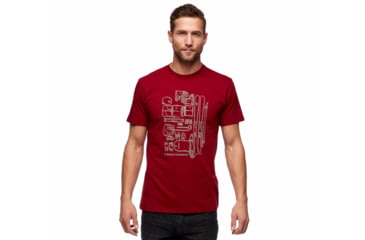 Image of Black Diamond Ski Gear Tee - Mens, Dark Crimson, Extra Small, AP7300746003XSM1