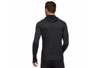 Image of Black Diamond SLTN Wool Bslyr Half Zip Hoody - Mens, Black, Extra Large, AP7600220002XLG1