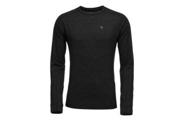 Image of Black Diamond Solution Merino 150 Base Crew - Mens, Black, Medium, AP7600200002MED1