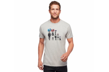 Image of Black Diamond SS Cam Family Tee - Mens, Nickel/Heather, Small, AP7300561015SML1