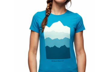Image of Black Diamond SS Vista Tee - Womens, Azul, Small, AP7300494004SML1
