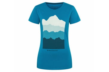 Image of Black Diamond SS Vista Tee - Womens, Azul, Small, AP7300494004SML1