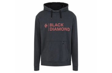 Image of Black Diamond Stacked Logo Hoody - Mens, Black Heather, Large, AP7301100062LRG1