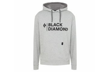 Image of Black Diamond Stacked Logo Hoody - Mens, Nickel Heather, Extra Small, AP7301101014XSM1