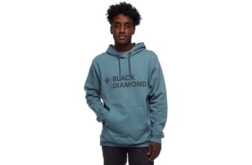 Image of Black Diamond Stacked Logo Hoody - Mens, Storm Blue, Large, AP7301104030LRG1