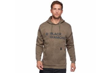 Image of Black Diamond Stacked Logo Hoody - Mens, Walnut Heather, Large, AP7301109046LRG1