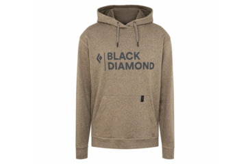 Image of Black Diamond Stacked Logo Hoody - Mens, Walnut Heather, Large, AP7301109046LRG1