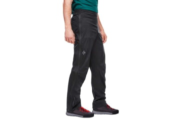 Image of Black Diamond Stormline Stretch Full Zip Rain Pants - Mens, Black, Extra Small, Long, APZ9LC0002XSL1