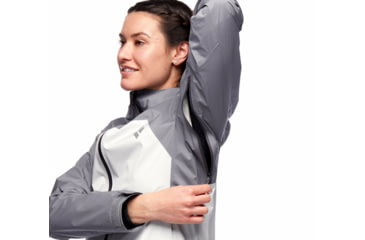 Image of Black Diamond Stormline Stretch Rain Shell - Womens, Aluminum/Ash, Small, APM6979197SML1