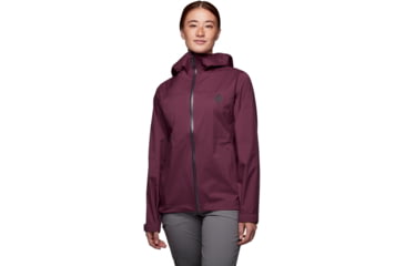 Image of Black Diamond StormLine Stretch Rain Shell - Womens, Blackberry, Large, APM6975016LRG1