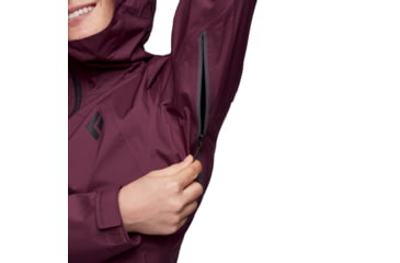 Image of Black Diamond StormLine Stretch Rain Shell - Womens, Blackberry, Large, APM6975016LRG1
