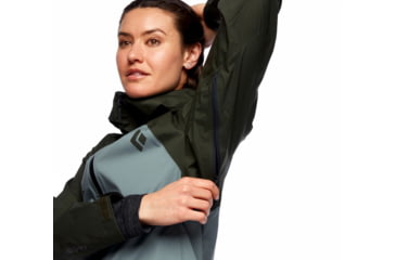 Image of Black Diamond Stormline Stretch Rain Shell - Womens, Cypress/Storm Blue, Extra Small, APM6979159XSM1