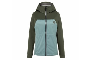 Image of Black Diamond Stormline Stretch Rain Shell - Womens, Cypress/Storm Blue, Extra Small, APM6979159XSM1