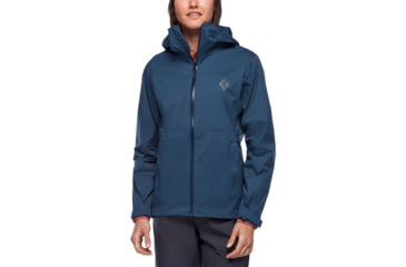 Image of Black Diamond Stormline Stretch Rain Shell - Womens, Ink Blue, Extra Small, APM6974014XSM1