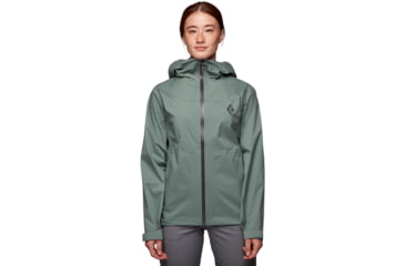 Image of Black Diamond StormLine Stretch Rain Shell - Womens, Laurel Green, Large, APM6973053LRG1