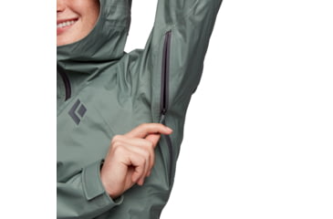 Image of Black Diamond StormLine Stretch Rain Shell - Womens, Laurel Green, Large, APM6973053LRG1