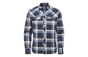 Image of Black Diamond Technician Long Sleeve Shirt - Mens, Captain/Blue Steel Plaid, Small, APKS50411SML1