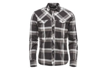 Image of Black Diamond Technician Long Sleeve Shirt - Mens, Smoke/Ash Plaid, Small, APKS50014SML1