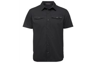 Image of Black Diamond Technician Mens Short Sleeve Shirt, Black, Medium, APB94J015MED1