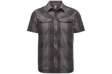 Image of Black Diamond Technician Mens Short Sleeve Shirt, Slate/Smoke Plaid, Extra Large, APB94J917XLG1