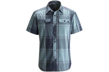Image of Black Diamond Technician Short Sleeve Shirt - Men's-Admiral/Caspian Plaid-Large