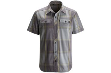 Image of Black Diamond Technician Short Sleeve Shirt - Men's-Nickel/Granite Plaid-Large